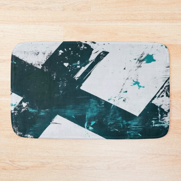 Item preview, Cyberpunk Industrial Grunge Abstract Techwear Cyan and Black Glitch designed and sold by LYAN-STORE.