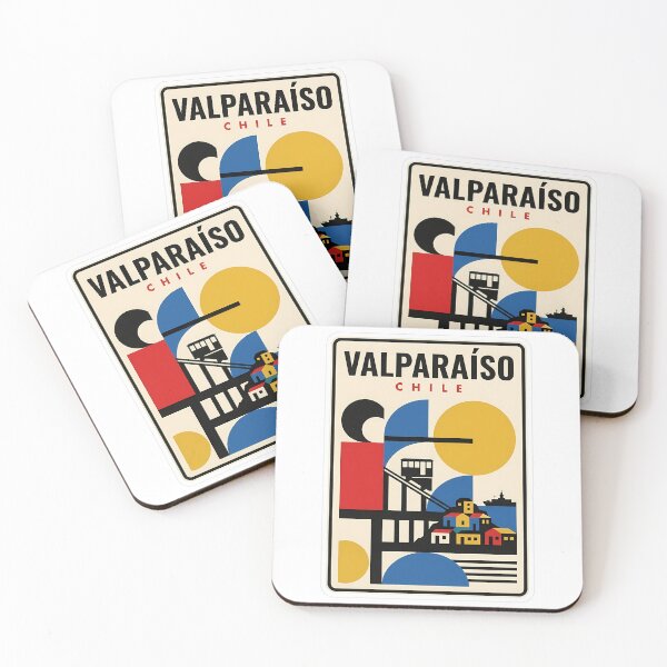 Item preview, Valparaiso Chile Abstract Geometric Travel Poster Style designed and sold by k3rstman1.
