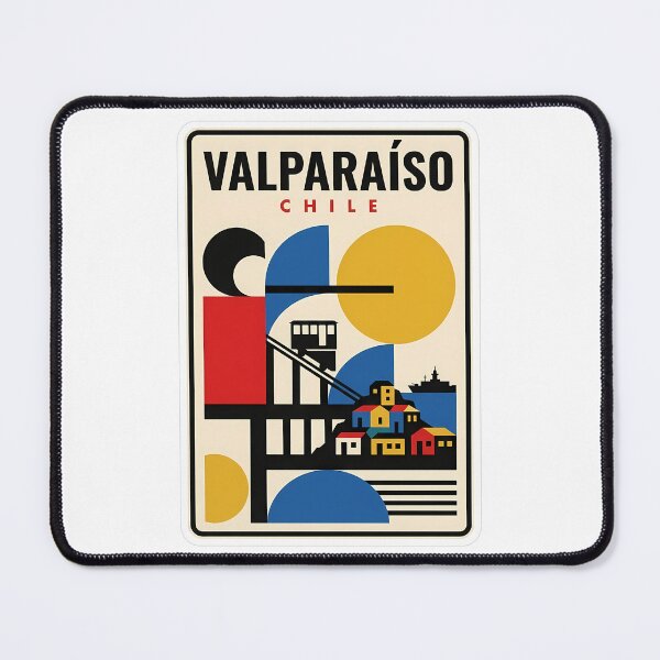 Item preview, Valparaiso Chile Abstract Geometric Travel Poster Style designed and sold by k3rstman1.