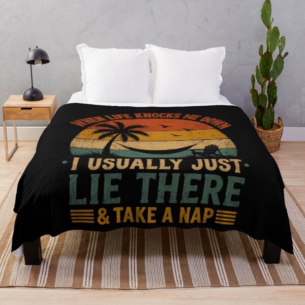 Item preview, When Life Knocks Me Down I Usually Just Lie There & Take A Nap Funny Napping Relaxation Vacation Saying designed and sold by JonesFlora2025.