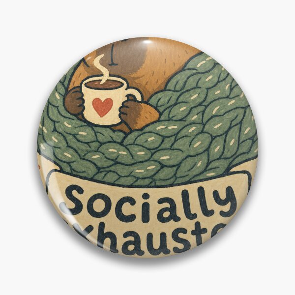 Item preview, Socially Exhausted but Cozy Capybara designed and sold by VisualArtsOasis.