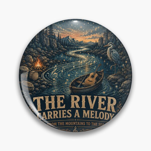 Item preview, The River Carries a Melody | River Music Landscape designed and sold by NatureHarmony16.