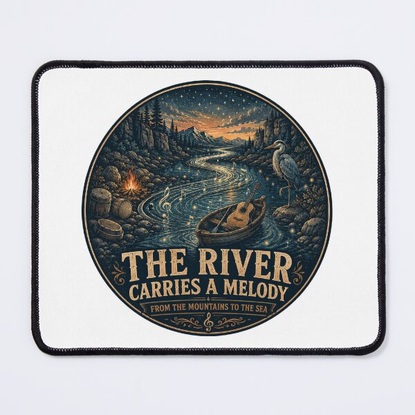 Item preview, The River Carries a Melody | River Music Landscape designed and sold by NatureHarmony16.