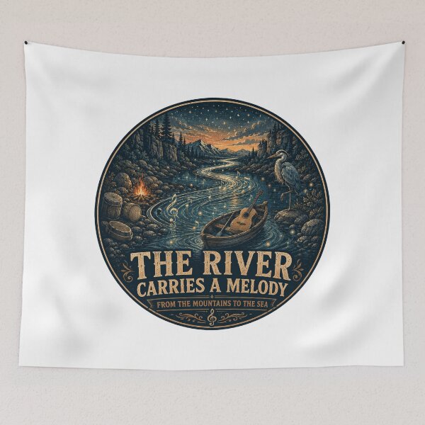 Item preview, The River Carries a Melody | River Music Landscape designed and sold by NatureHarmony16.