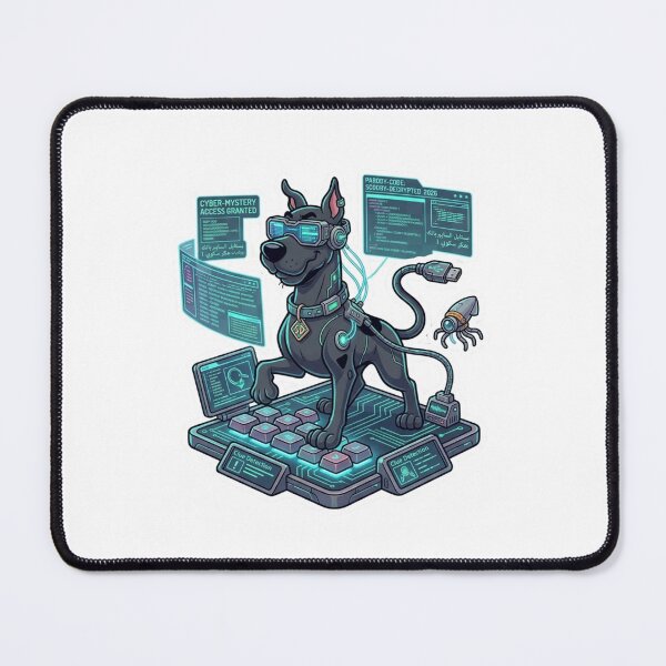 Item preview, Cyberpunk Hacker Dog Cyber Mystery Detective Tech Sticker designed and sold by HICHAMORO.