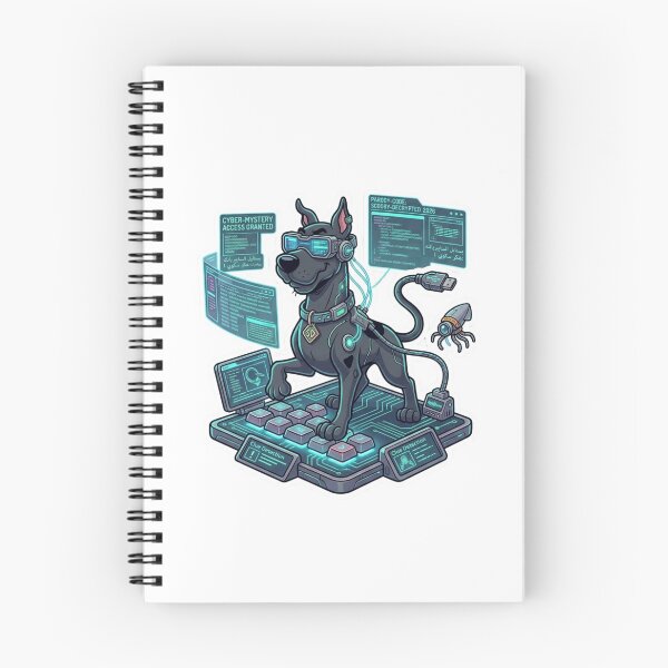 Item preview, Cyberpunk Hacker Dog Cyber Mystery Detective Tech Sticker designed and sold by HICHAMORO.