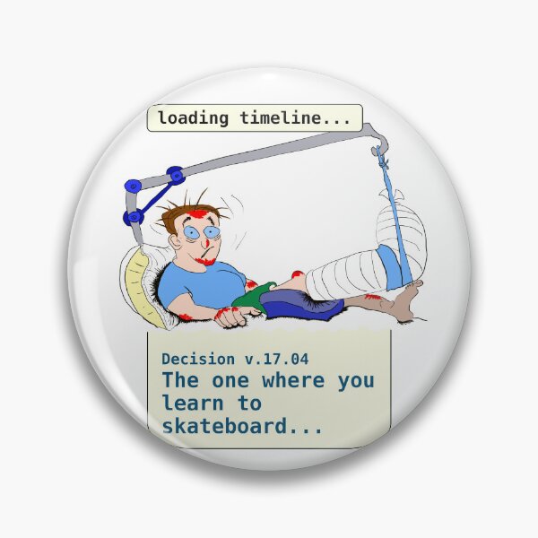 Item preview, Loading the decision timeline - the one where you learn to skateboard designed and sold by LittleGreyMan2026.