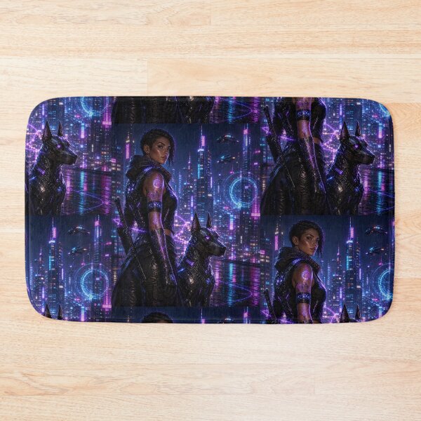 Item preview, Neon Guardian: Cyberpunk Protector & AI Companion designed and sold by Kimberly Palmer.