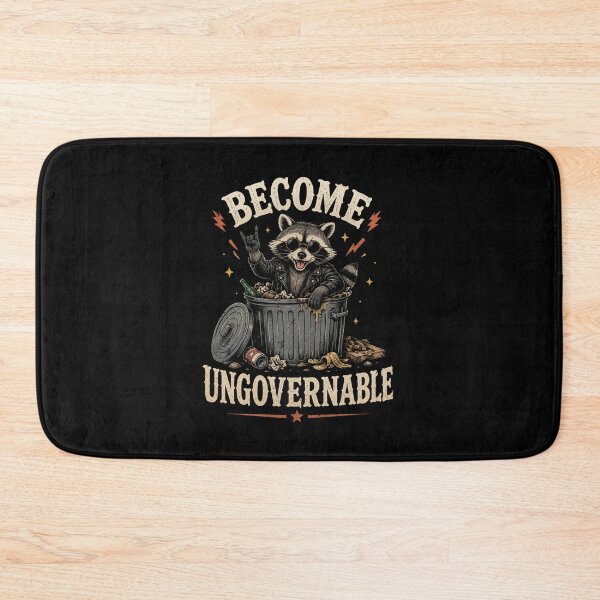 Item preview, Become Ungovernable Raccoon – Punk Chaos Vintage Illustration designed and sold by Trendymindvibes.