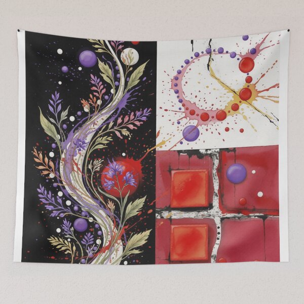 Item preview, rhythm of the spheres botanical colorful geometric abstract design designed and sold by SmashingDeals.