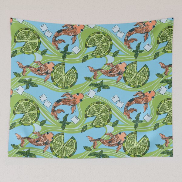Item preview, Mojito Koi in Green designed and sold by Rjoodles.