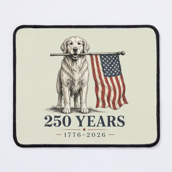 Item preview, Vintage Golden Retriever Patriotic Dog 250 Years 1776 2026 2 designed and sold by Schroedingerska.