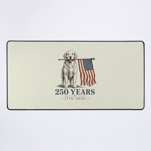 Item preview, Vintage Golden Retriever Patriotic Dog 250 Years 1776 2026 2 designed and sold by Schroedingerska.