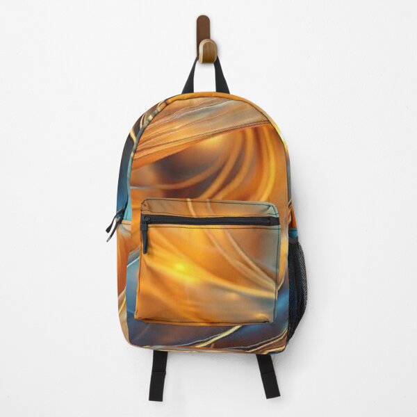 Item preview, Luxury Teal and Gold Liquid Glass Waves Abstract Fluid Amber Glow designed and sold by LYAN-STORE.