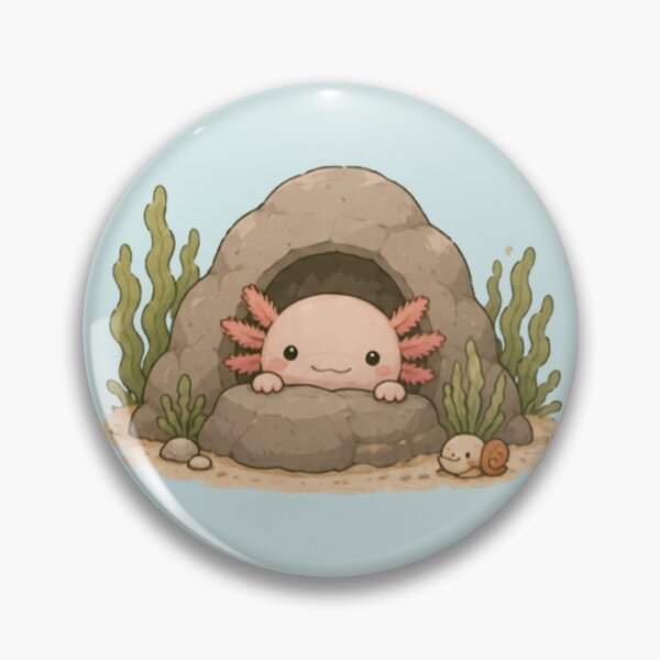 Item preview, Cute Peekaboo Axolotl designed and sold by MellowMunchkins.