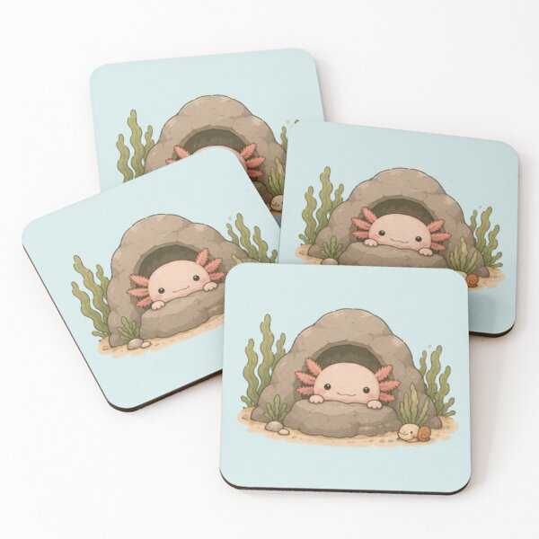 Item preview, Cute Peekaboo Axolotl designed and sold by MellowMunchkins.