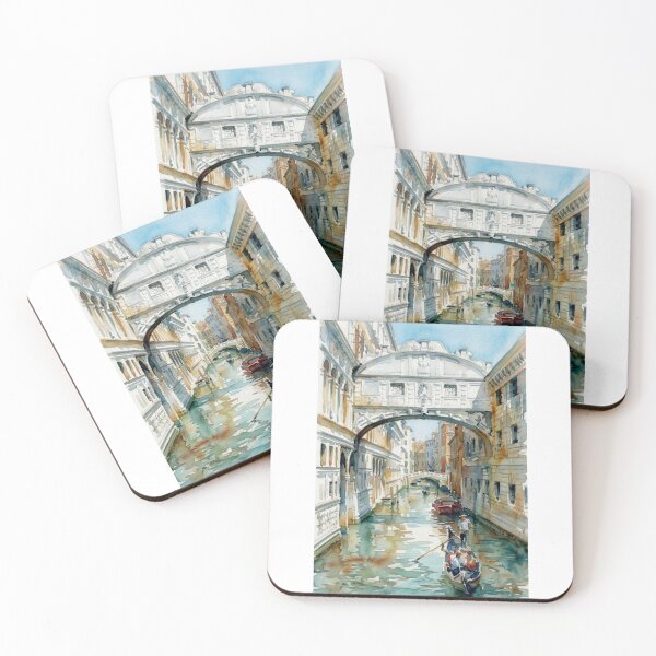 Item preview, Bridge of Sighs Venice Gondola Watercolor designed and sold by caracatita75.