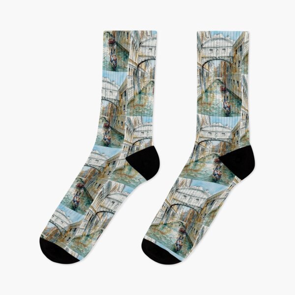 Item preview, Bridge of Sighs Venice Gondola Watercolor designed and sold by caracatita75.