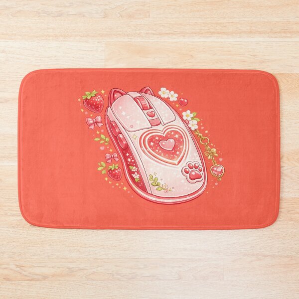 Item preview, Strawberry Kawaii Gaming Mouse Sticker designed and sold by Christiana-Art.