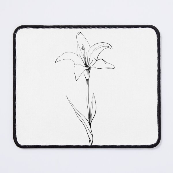 Item preview, Lily flower line art sketch designed and sold by midsketcher.