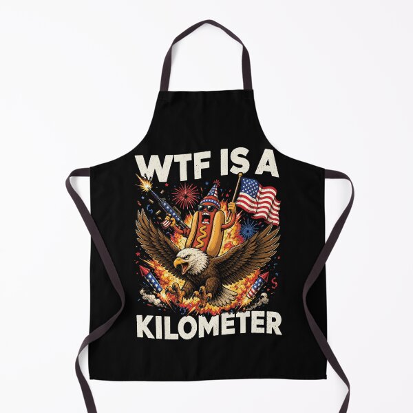 Item preview, WTF is A Kilometer Funny Hot Dog Riding Eagle 4th of July designed and sold by Schroedingerska.