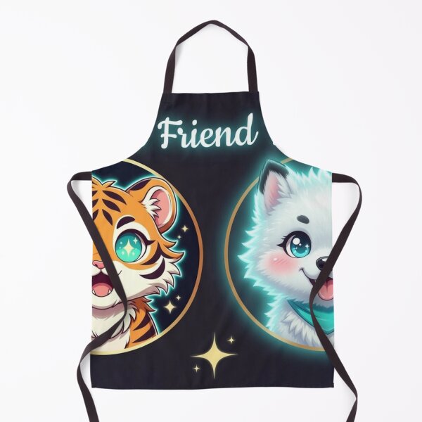 Item preview, Cute Tiger Wolf Best Friends Kids Sticker Toddler Baby Gift Animal Art NeoTigLuna designed and sold by NeoTigLuna.