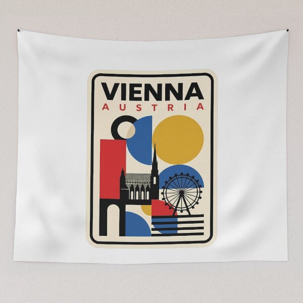 Item preview, Vienna Austria Geometric Minimalist Travel Landmarks designed and sold by k3rstman1.