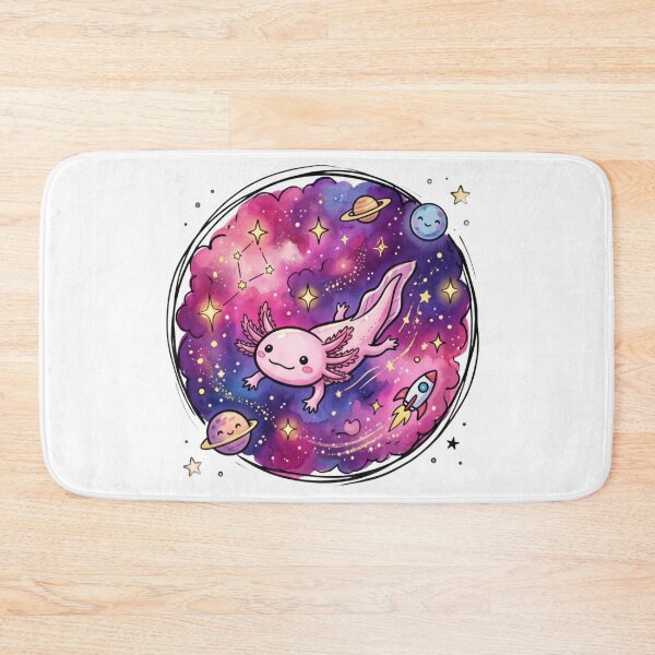 Item preview, Axolotl Gift | Cosmic Flying Axolotl Space Art | Cute Kawaii Galaxy Animal | Weird Friend Birthday Present | Colorful Bedroom Nursery Decor designed and sold by Cosmic Doodle Co..