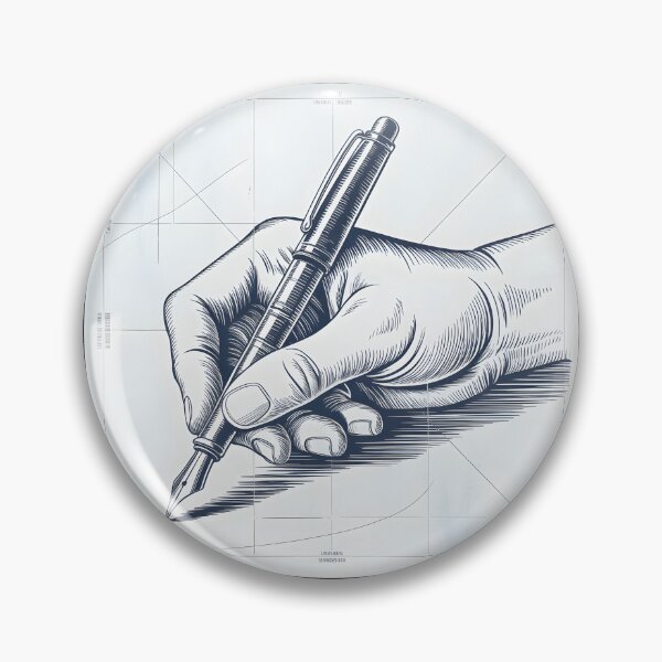 Item preview, Vintage Fountain Pen Writing Hand designed and sold by ArcticFoxStudio.