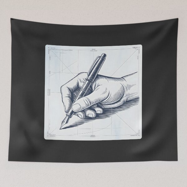 Item preview, Vintage Fountain Pen Writing Hand designed and sold by ArcticFoxStudio.