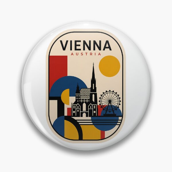 Item preview, Vienna Austria Geometric Travel Poster Style designed and sold by k3rstman1.