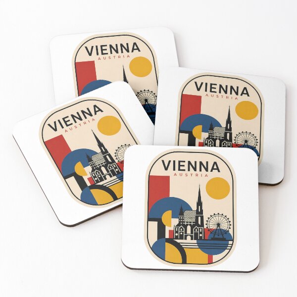 Item preview, Vienna Austria Geometric Travel Poster Style designed and sold by k3rstman1.