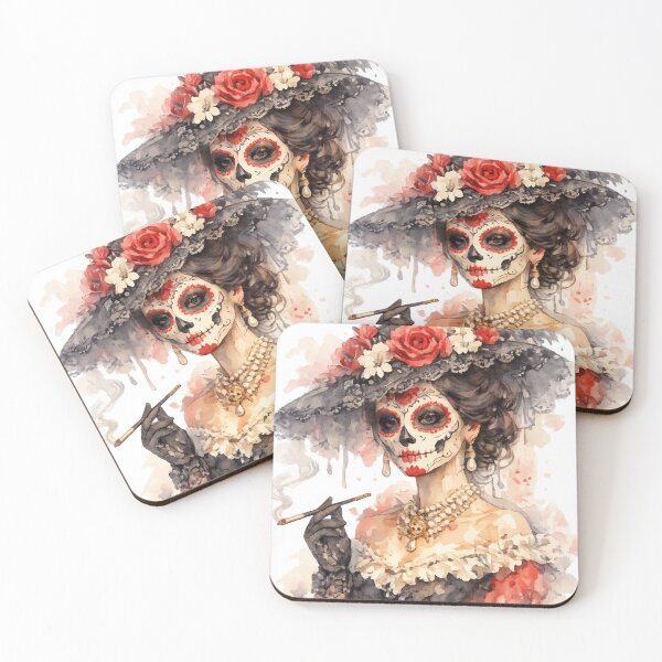 Item preview, Crimson Rose Duchess / La Catrina Collection designed and sold by ValentynaTyshenkoArt.