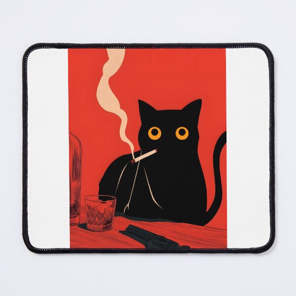 Item preview, Cool Cat Noir style with Cigarette and Gun designed and sold by PurrfectHome.