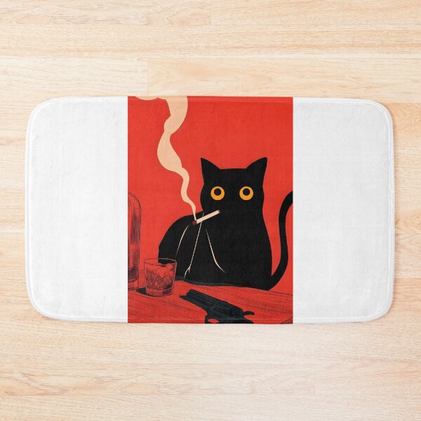 Item preview, Cool Cat Noir style with Cigarette and Gun designed and sold by PurrfectHome.