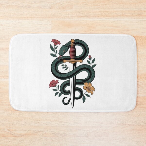 Item preview, Snake Sword Floral Vintage Gothic Illustration designed and sold by AddlPoolart.