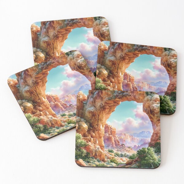Item preview, Southwestern Sandstone Arch Watercolor Desert Landscape designed and sold by MargaretWiktor.