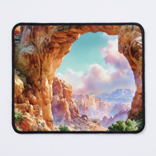 Item preview, Southwestern Sandstone Arch Watercolor Desert Landscape designed and sold by MargaretWiktor.