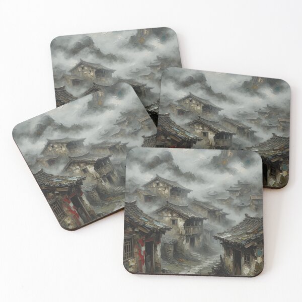 Item preview, Misty Traditional Village Oil Painting designed and sold by Pioneer Spirit Market.
