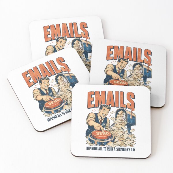 Aperçu de l'œuvre E-mails drôles, sarcastiques et vintage sur le thème du travail créée et vendue par journeyengine.