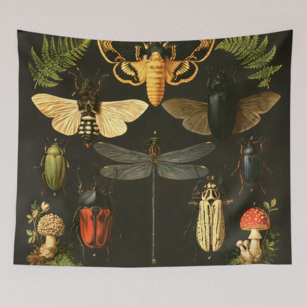 Item preview, T-shirt: Vintage Entomology Plate II – Lepidoptera & Coleoptera designed and sold by ForeverPrintsOK.