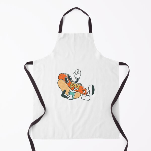 Item preview, Retro Cartoon Hot Dog Character Illustration designed and sold by DailyDoodlesBySumbul.