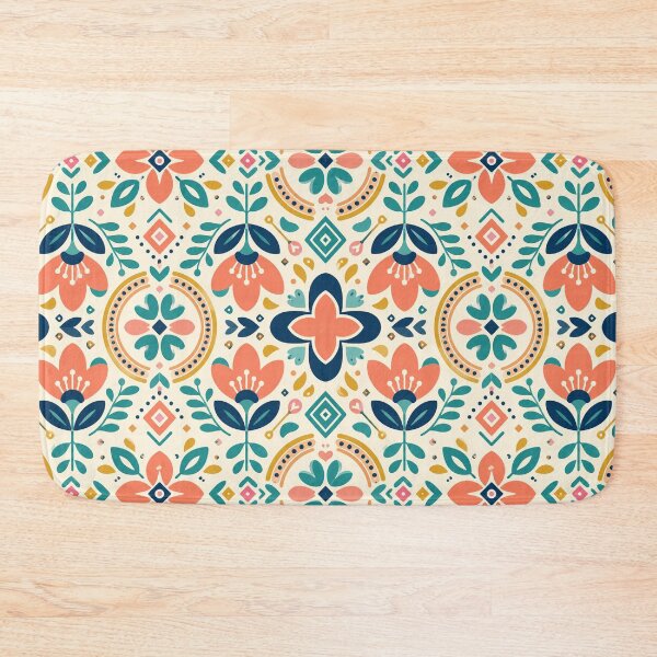 Item preview, Retro Folk Floral Geometric Seamless Pattern designed and sold by vladvin.
