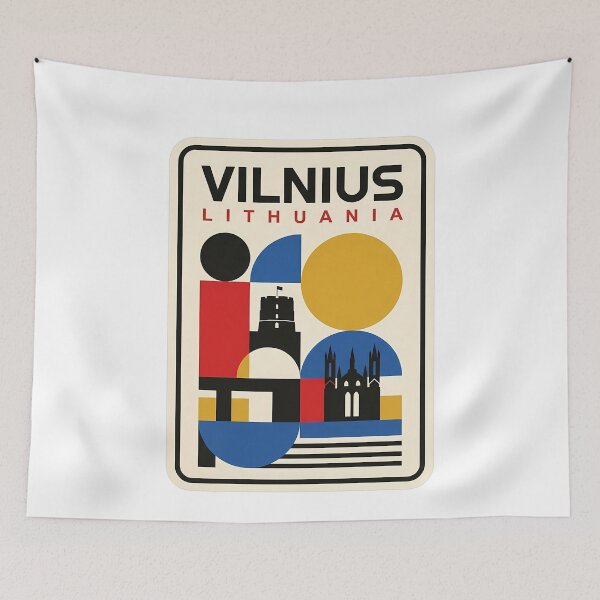 Item preview, Vilnius Lithuania Geometric Architecture Travel Souvenir designed and sold by k3rstman1.