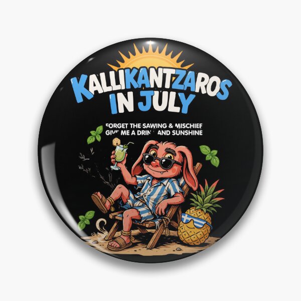 Item preview, Kallikantzaros In July – Greek Christmas Goblin Funny Summer Shirt Greek Folklore Gift V3 designed and sold by DarylWelsh2024.