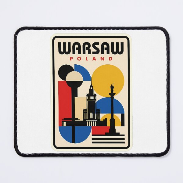 Item preview, Warsaw Poland Retro Geometric Travel Skyline designed and sold by k3rstman1.