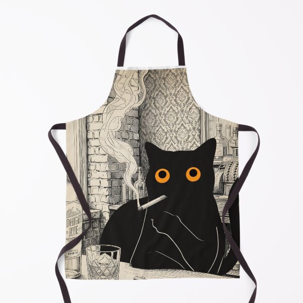 Item preview, Vintage Cat Noir style with Cigarette and Gun designed and sold by PurrfectHome.