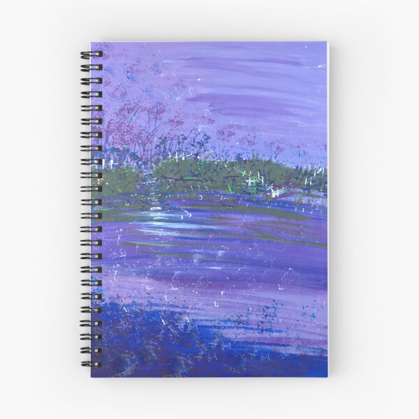 Item preview, Modern impressionist abstract night lake scene designed and sold by JoLloyd7.