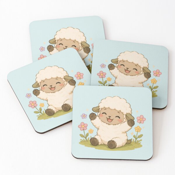 Item preview, Cute Happy Spring Sheep designed and sold by MellowMunchkins.