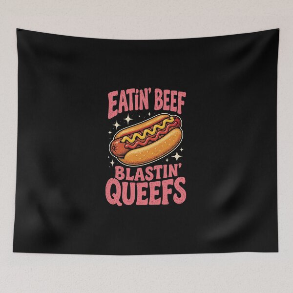 Item preview, Hotdog Eatin Beef Blastin Queefs Inappropriate Men Women   designed and sold by Schroedingerska.